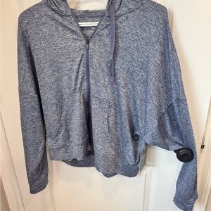 NWT GAP Heathered Blue Zip Hoodie